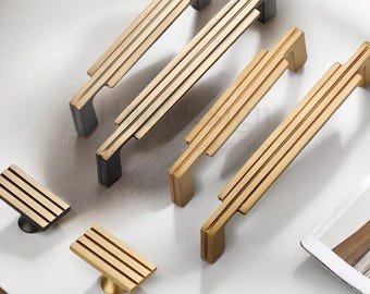 Simple Solid Brass Knobs Pulls handles drawer Wardrobe handles Kitchen cabinet handles Sideboard Dresser pull Handle Knob Furniture Hardware