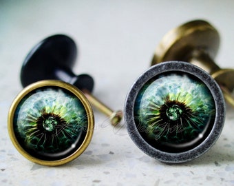 Dandelion Cabochon Knob,Dresser Drawer Knob,Furniture Cabinet Knobs, Drawer handle Pull, Furniture Knobs,Dresser Knob pull,Cabinet Knob