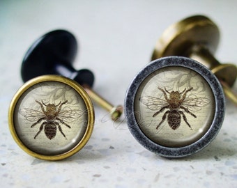 Unique Bee Cabochon Knob,Dresser Drawer Knob,Furniture Cabinet Knobs, Drawer handle Pull, Furniture Knobs,Dresser Knob pull,Cabinet Knob