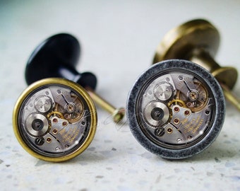 Clock Gear Cabochon Knob,Dresser Drawer Knob,Furniture Cabinet Knobs, Drawer handle Pull, Furniture Knobs,Dresser Knob pull,Cabinet Knob