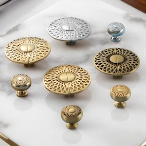 Solid Brass Semicircle Petal Handles Knob,Texture Drawer Pulls,Circle Cabinet Knob,Silver Semicircle Handle,Wardrobe Knob,Gold Knob,Fan Knob
