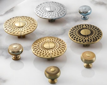 Massivem Messing Halbkreis Blütenblatt Griffe Knauf,Textur Schublade zieht,Kreis Schrankknopf,Silber Halbkreis Griff,Garderobe Knauf,Gold Knob,Fan Knob