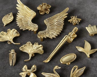 Brass Branches Handles,Flower drawer Handles,Flower knobs,brass Handles,drawer pull,door knobs,Knobs Drawer Pulls Handle Cabinet Hardware