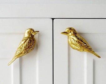 Brass bird knobs,sparrow drawer Handles,animal knobs, brass Handles, drawer pull, door knob, Knobs Drawer Pulls Handle Cabinet Hardware H72