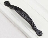 3.75 quot Black Leaf Dresser Knob Pull Drawer Knobs Pulls Handles Rustic Country Kitchen Cabinet Door Handle Furniture Ornate (XM601)