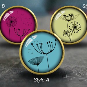 Flower Dandelion -- Drawer knobs/ Handmade Bronze Dresser knobs cabinet Dresser Knobs pull / Dresser Pull / Cabinet Knobs / Furniture Knobs