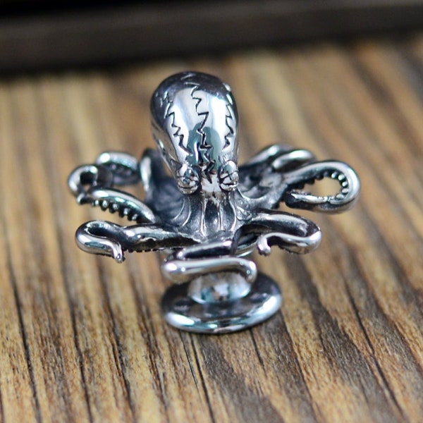 Stainless steel Octopus knob - Octopus Cabinet knobs in Stainless steel for Beach Decor - Animal Shaped Knobs Coastal Decor