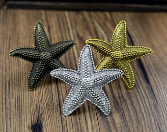 Starfish Knob,Dresser Knob,Cabinet handles,Cabinet Knobs,drawer knob,Dresser handle,Cabinet Pulls,Unique Pulls Handles,Furniture Hardware