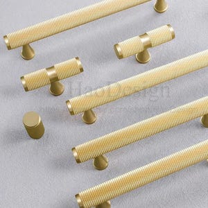 Solid Brass Knurled cabinet handles pulls Knobs Wardrobe drawer Cabinet pulls handles Kitchens Cupboards Dressers Handles Furniture hardware