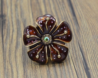 Perilla de flor única Perillas de aparador Manijas de gabinete Perillas de gabinete Perillas de cajón Perilla de tocador Tira de gabinete Tirones de bricolaje Manijas Herrajes de muebles