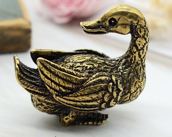 Bronzen massief messing eendknoppen, ladegrepen dieren, messing knoppen handgrepen, ladegrepen, kastknoppen, ladekastknoppen