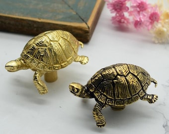 Bronze Solid Brass Turtle knob Brass Handles knob pulls brass drawer knobs Dresser pulls door Knobs Cabinet Pulls Handles Cabinet Hardware