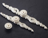5 quot 3.75 quot French Shabby Chic Drawer Pulls Handles White Gold Dawer Pull Cabinet Handle Furniture Door Hardware (XM455)