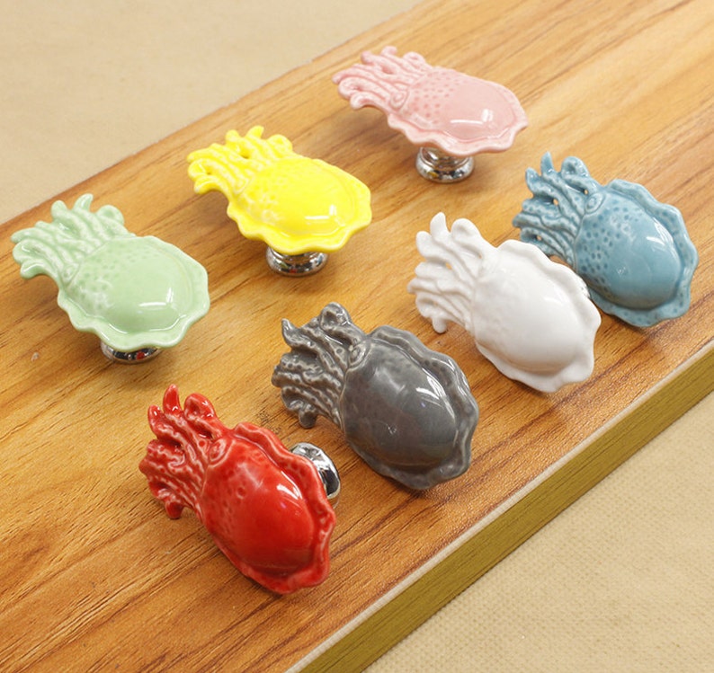 Octopus Ceramic Knobs /Dresser Knob Drawer Pulls Handles / Etsy