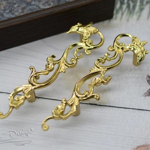 Brass Phoenix Handles,Kitchen Cabinet Knobs,Brass Drawer Knob,Drawer Pulls,Brass Knobs,Dresser Handles,wardrobe Knobs,Furniture Hardware H97