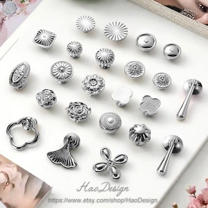 Bright silver Single hole Brass Knob,Flower drawer Knob,Brass knobs,Brass Handles,drawer pull,door knob,Brass Handles,Drawer Handle Hardware
