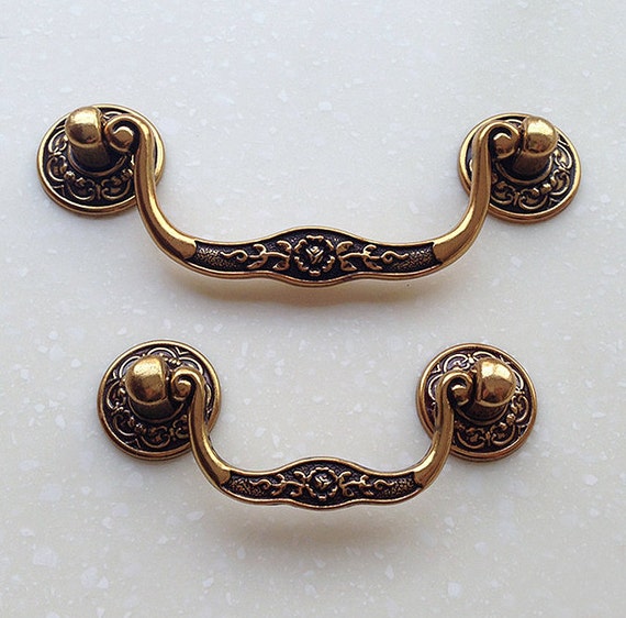 3 75 2 5 Brass French Shabby Chic Bail Dresser - Shabby Chic Kitchen Door Handles 3 75 2 5 Brass French Shabby Chic Bail Dresser - Shabby Chic Kitchen Door Handles