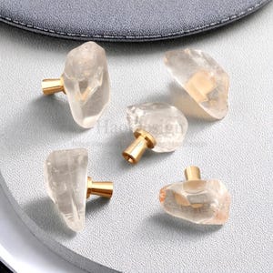 Translucent crystal knobs, Drawer Pulls, Cabinet Pulls, Wardrobe Pulls, Irregular crystal Knobs,Dresser handles,ore Pulls,Furniture hardware