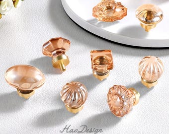 Champagne crystal knobs,Natural Crystal knobs,gemstone drawer handle,crystal handle,raw semi precious stone knob,Dresser handle CY-67