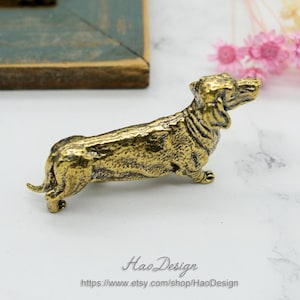 Bronze Solid Brass Dachshund knob Brass dog Handles knobs pulls brass drawer knobs Dresser pulls door Knobs Cabinet Handle Cabinet Hardware