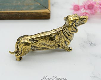 Bronze Solid Brass Dachshund knob Brass dog Handles knobs pulls brass drawer knobs Dresser pulls door Knobs Cabinet Handle Cabinet Hardware