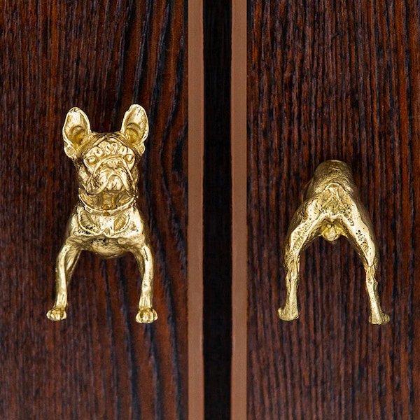 Solid brass Bulldog drawer knobs and Pulls/Dog Knobs/Nursery Cabinet Pulls/Wardrobe Pull /offices Knob /cafes Knob /restaurant Knobs H85