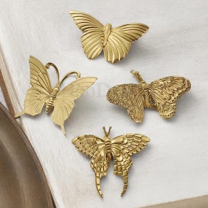 Messing vlinderknoppen keukenkastknoppen Messing ladegrepen knoppen trekt dressoir handgrepen kledingkast knoppen dierlijke trekt meubelbeslag