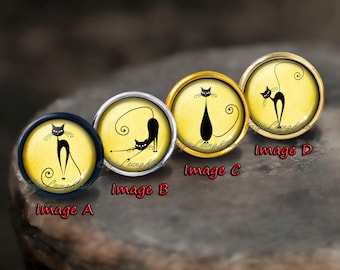 Boutons de chat / Boutons de tiroir / Boutons de commode en bronze faits à la main armoire Boutons de commode tirer / Traction de commode / Boutons d’armoire / Boutons de meuble