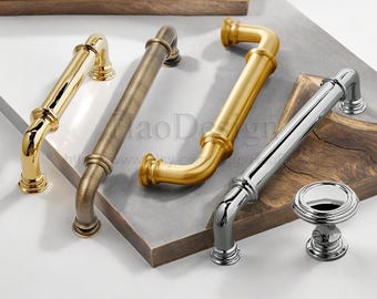 Modern Simplicity  Solid Brass Knobs Pulls handle Drawer Wardrobe Handles Kitchen Cabinet Handles Sideboard Pulls Handles Furniture Hardware