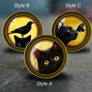 Cat -- Drawer knobs/ Handmade Vintage Bronze Dresser knobs cabinet Dresser Knobs pull / Dresser Pull / Cabinet Knobs / Furniture Knobs