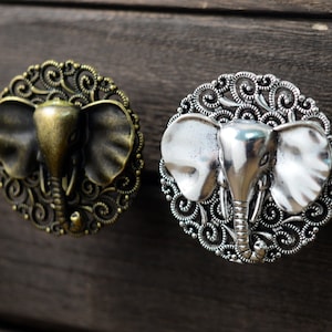 Elephant Knob,Dresser Knob,Cabinet handles,Cabinet Knobs,drawer knob,Dresser handle,Cabinet Pulls,Unique Pulls Handles,Furniture Hardware