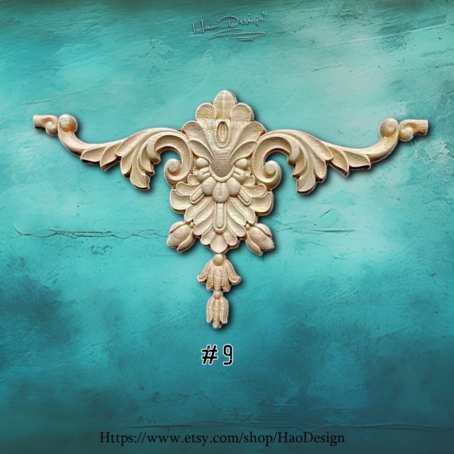 Appliques non verniciate Applique per armadi con cornice Applique per