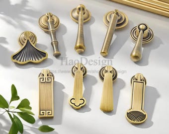 Maniglie per cassetti e armadi in ottone massiccio, maniglie per mobili in bronzo anticato, maniglie per cassetti in ottone, maniglie per mobili