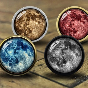 Moon -- Drawer knobs/ Handmade Vintage Bronze Dresser knobs cabinet Dresser Knobs pull / Dresser Pull / Cabinet Knobs / Furniture Knobs
