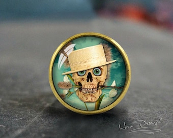 Skull -- Schubladenknöpfe/ Handgemachte Vintage Bronze Kommode Knäufe Kommode Knäufe Schrankknöpfe / Kommode Pull / Möbelknöpfe
