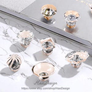 Transparent crystal knobs,Natural Crystal knobs,gemstone drawer handle,crystal handle,raw semi precious stone knob,Dresser handle CY-66