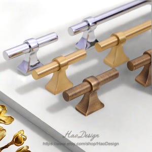 3.78インチ 6.3インチ 12.6インチ ソリッドブラス ブロンズ ラスティック キッチンプル 真鍮キャビネットドアハンドル ノブ 引き出し取っ手 ハンドル ドレッサーノブ ハードウェア Y106