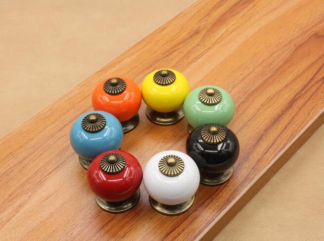 8 Ball Billiard Pool Cabinet Drawer Pull Knob - Ceramic Hardware For Game Room Or Bar