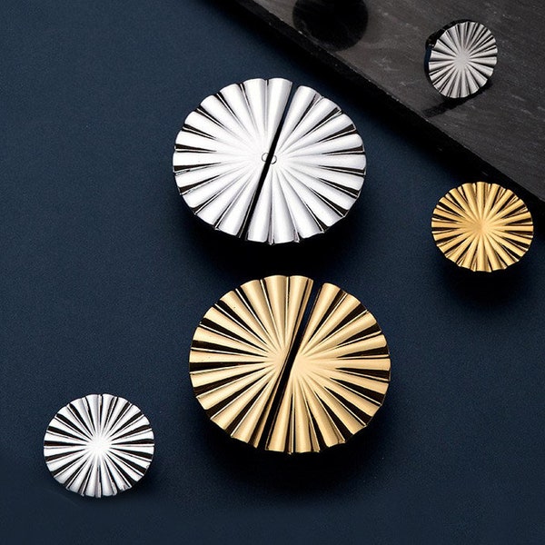 Semicircle Pulls,Petal Knobs,Texture Drawer Pulls,Brass Circle Cabinet Knob,Silver Semicircle Handles,Wardrobe Knobs,Gold Knob,Fan Knobs H37