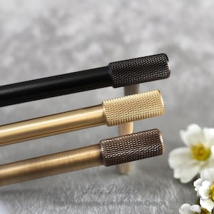 Antiqued bronze Minimalist solid brass knurled handle drawer wardrobe door handle cabinet handle Drawer Handles Brass Handle Knob H271