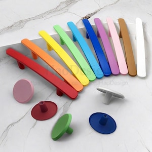 Colorful Knob Pulls handles drawer Wardrobe pull Kitchen cabinet handle Sideboard Dresser pull HandleChildren&#39;s Room pull Furniture Hardware
