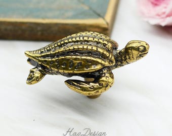 Bronze Solid Brass Sea turtles knobs Brass Handles knobs pulls brass drawer knobs Dresser pulls Knobs Cabinet Pulls Handles Cabinet Hardware