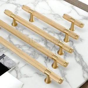Solid Brass Knurled cabinet handles pulls Knob Wardrobe drawer Cabinet pulls handles Kitchens Cupboards Dressers Handles Furniture Hardware