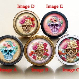 Flower skull knobs/Drawer knobs/Handmade Vintage Bronze Dresser knobs cabinet Dresser Knobs pull/Dresser Pull/Cabinet Knobs/Furniture Knobs