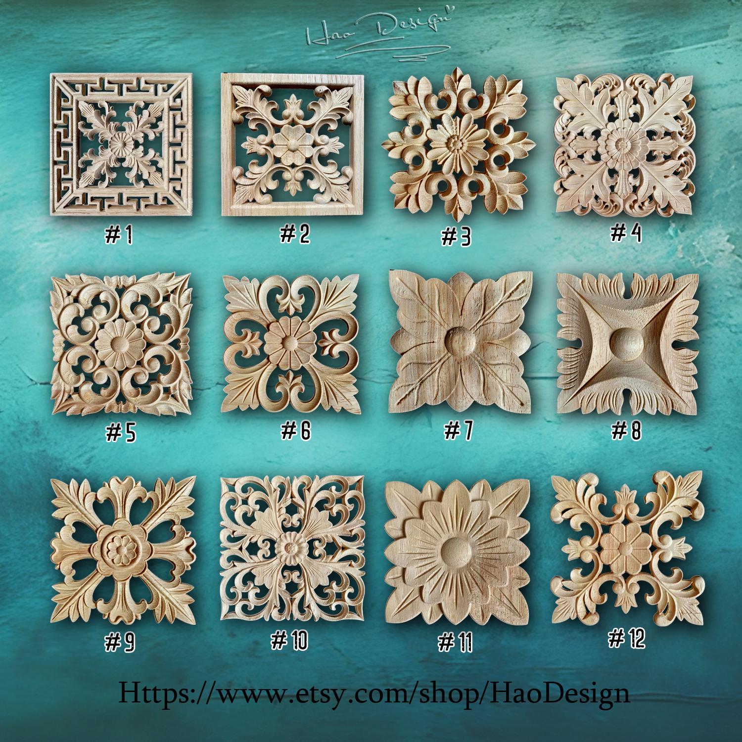 Wood Carved Corner Onlay Applique 7.87 × 3.94 in 20 × 10 cm Wooden Door  Frame Decor from Dhgate Other Home Decor - price 9.88, image size:1500x1500