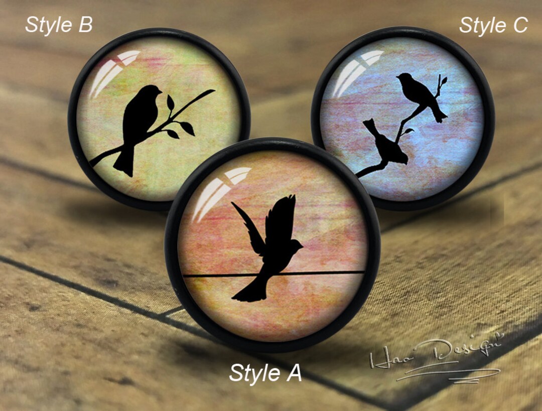 Bird Drawer Knobs/ Handmade Vintage Bronze Dresser Knobs