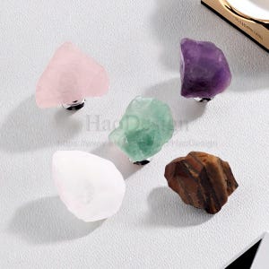 Natural Crystal knobs, Drawer Pulls, Cabinet Pulls, Wardrobe Pulls, Irregular crystal Knobs, Dresser handles, ore Pulls, Furniture hardware