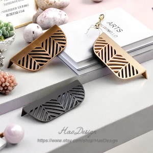 Leaf invisible handle cabinet wardrobe furniture drawer handle Cabinet Dresser Pull Drawer Knob Pulls Handle Kitchen Cabinet Hardware B192