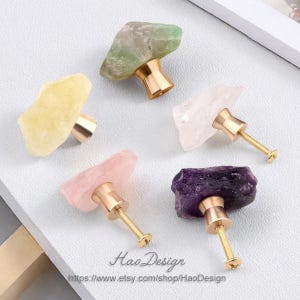 Natural Ore Amethyst Pink White Crystal Knob,Drawer Cabinet Handle,Crystal knobs,Drawer Pulls,Wardrobe Pull,Irregular crystal handle CY-11