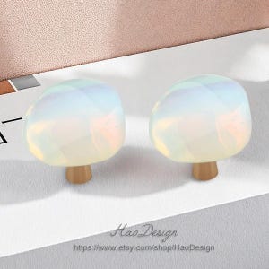 Opal Messing Knöpfe,Kristall Knöpfe,Edelstein Schubladengriff,Kristallgriff,Roh Halbedelstein Knopf,Kommoden Griff CY-62